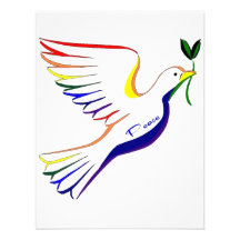 Rainbow Dove Invitation