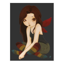 Rainbow Drear- sad fairy Postcard
