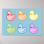 Rainbow Duckies posters