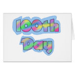 Rainbow Effect 100th Day Greeting Cards