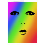 Rainbow Face Blank Card