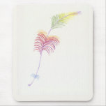 Rainbow Feather Drawing mousepads