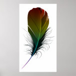 rainbow feather. print