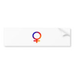Rainbow Female Symbol bumper stickers