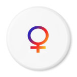 Rainbow Female Symbol magnets