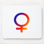 Rainbow Female Symbol mousepads