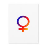 Rainbow Female Symbol postcards
