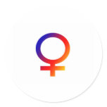Rainbow Female Symbol stickers
