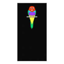 Rainbow Finch Bird. Gouldian Finch. Photo Card