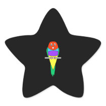 Rainbow Finch Bird. Gouldian Finch. Stickers