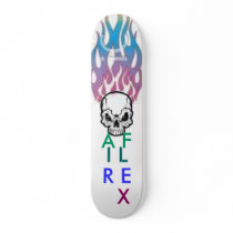Rainbow Flame Skull Skate Board Decks