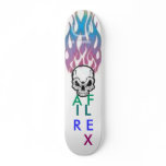 Rainbow Flame Skull skateboards