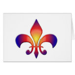 Rainbow Fleur de Lis Greeting Card