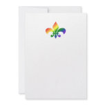 Rainbow Fleur de Lis invitations
