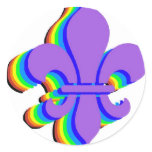 Rainbow Fleur De Lis stickers