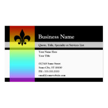 rainbow fleur de lys business cards