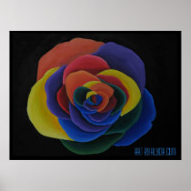 Rainbow Flower Poster