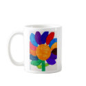 rainbow flower, rainbow flower mugs