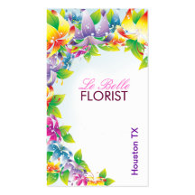 Rainbow Flowers - Florist Business Card