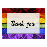 Rainbow Flowers Thank You Card