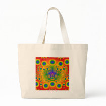 Rainbow Fractal Explosions: Canvas Bag