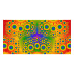 Rainbow Fractal Explosions: Customised Photo Card