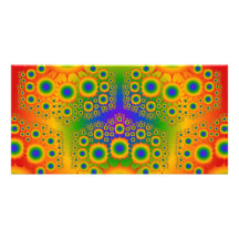 Rainbow Fractal Explosions: Customised Photo Card