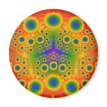 Rainbow Fractal Explosions: Refrigerator Magnets