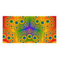 Rainbow Fractal Explosions: Customised Photo Card
