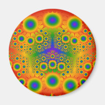 Rainbow Fractal Explosions: Refrigerator Magnets