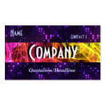 Rainbow Fractal Smoke and Purple Glitter Business Card