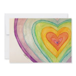 Rainbow Friendship Hearts Invite or Invitations