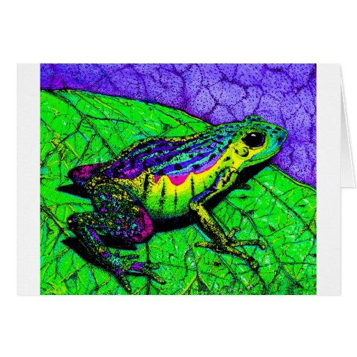 Rainbow Frogs Greeting Card
