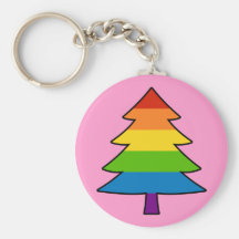 Rainbow Gay Xmas Tree Keychains
