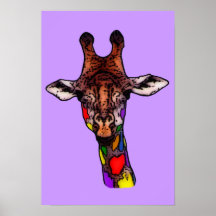 Rainbow Giraffe Print