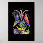 Rainbow {Goat Of Mendes} Baphomet posters