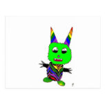 Rainbow gremlin post card