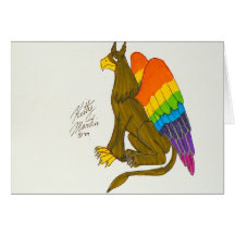 Rainbow Griffin Greeting Card