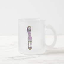 Rainbow Hair 3D Bonga Doll Halftone - Goth/Punk Mug