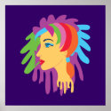 Rainbow Hair Art posters