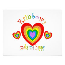 Rainbow Happiness Personalized Announcements