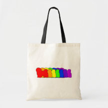 Rainbow Havanese Tote Bags