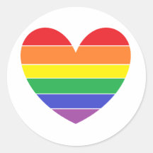 Rainbow Heart Autocollants