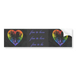 Rainbow Heart bumper stickers