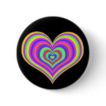Rainbow Heart Button Badge