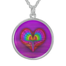 RAINBOW HEART BY DIVINA CUSTOM NECKLACE