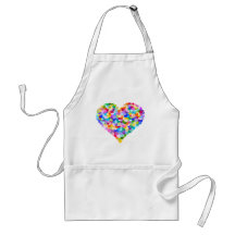 Rainbow Heart Confetti Apron