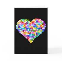 Rainbow Heart Confetti Greeting Cards