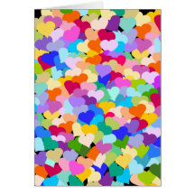 Rainbow Heart Confetti Card