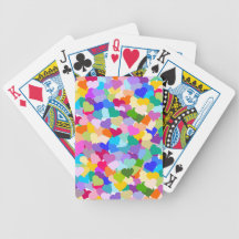 Rainbow Heart Confetti Playing Cards